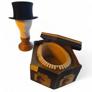 Higbee Company Vintage Collapsible Opera Top Hat Size 7 One Quarter Long Oval